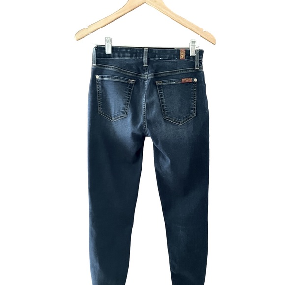 7 for All Mankind | Bair Denim Ankle Skinny in Black~SZ 25 - Picture 4 of 7